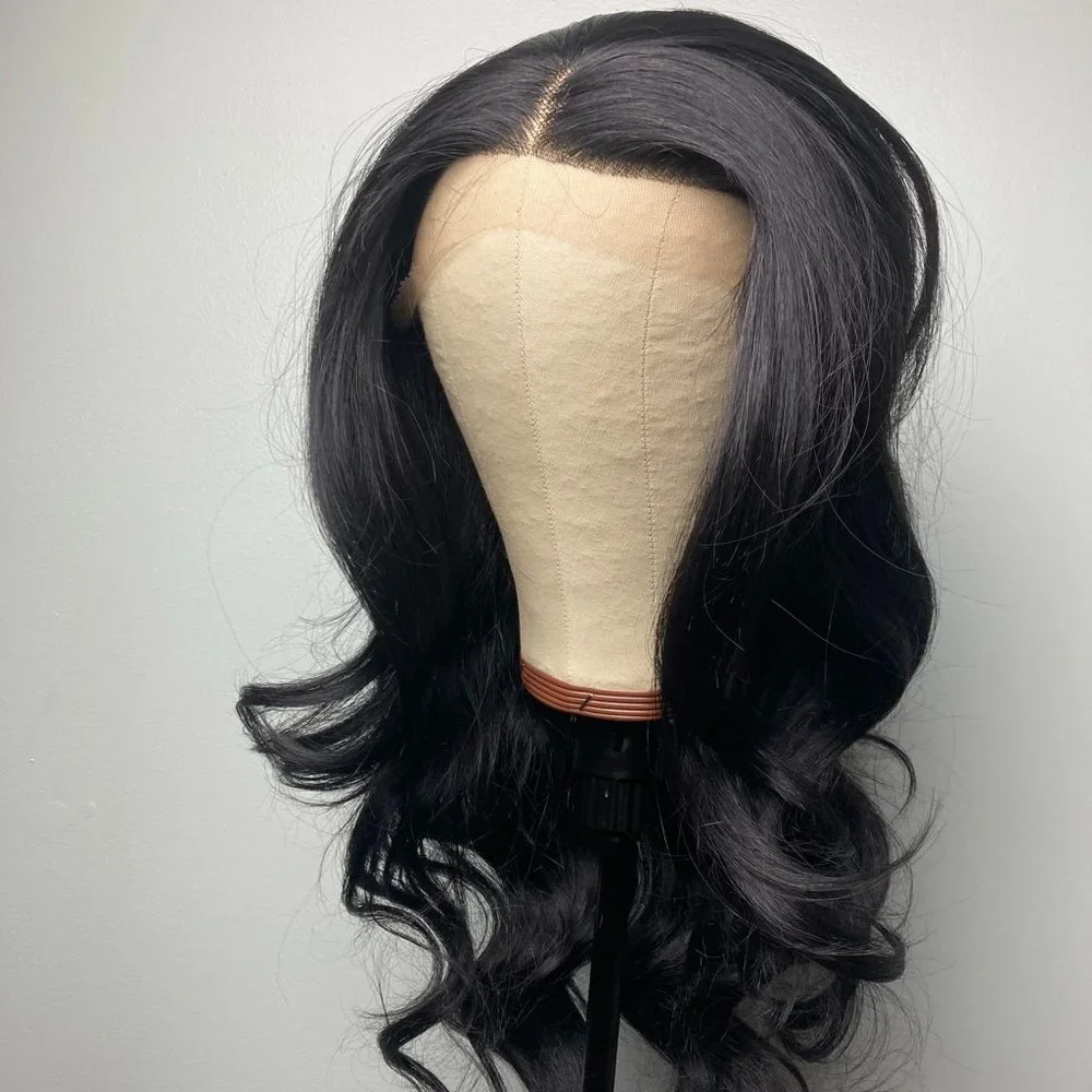 Black Curly Lace Front Wig